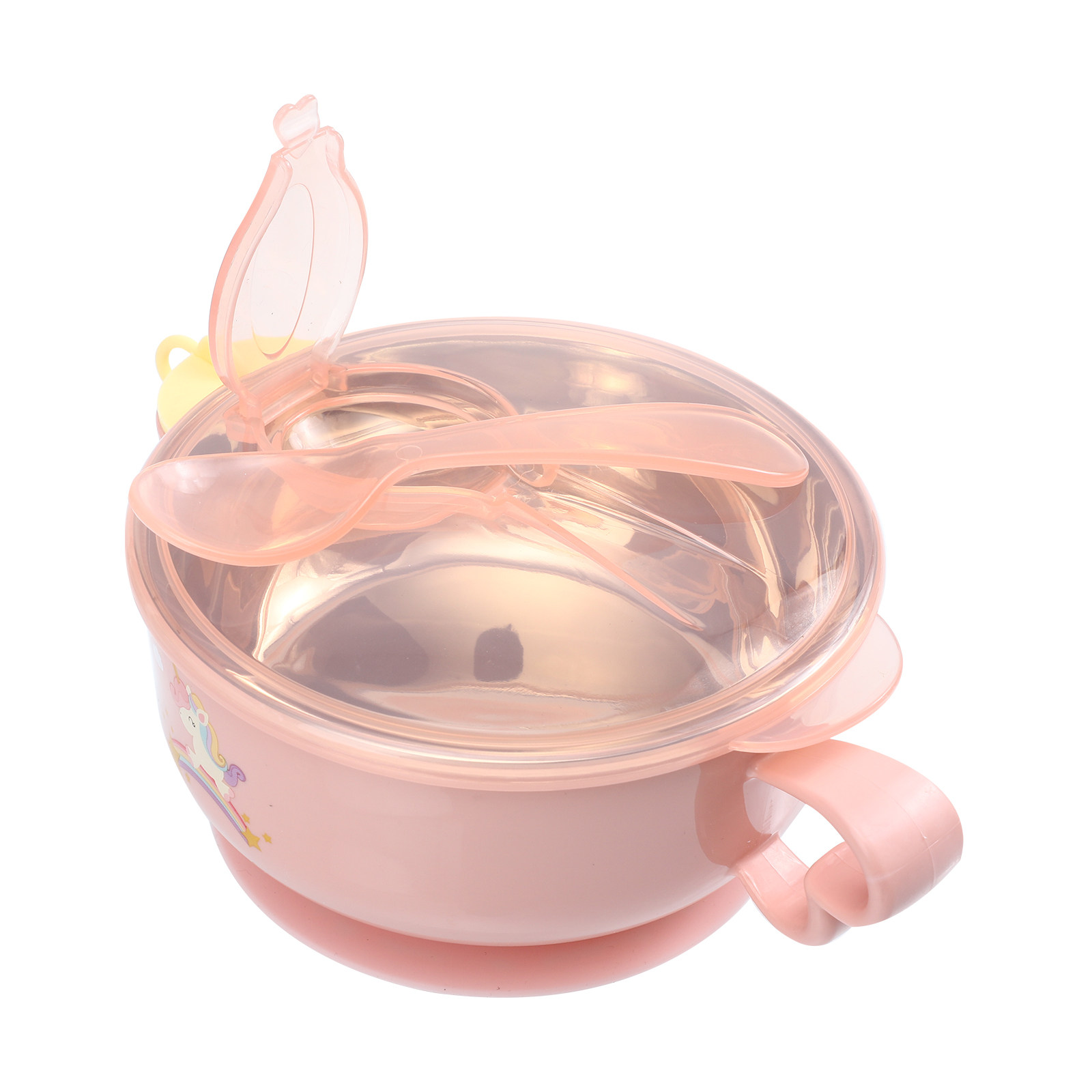 Baby Led Weaning Set - 1Set Stainless Steel Baby Suction Feeding