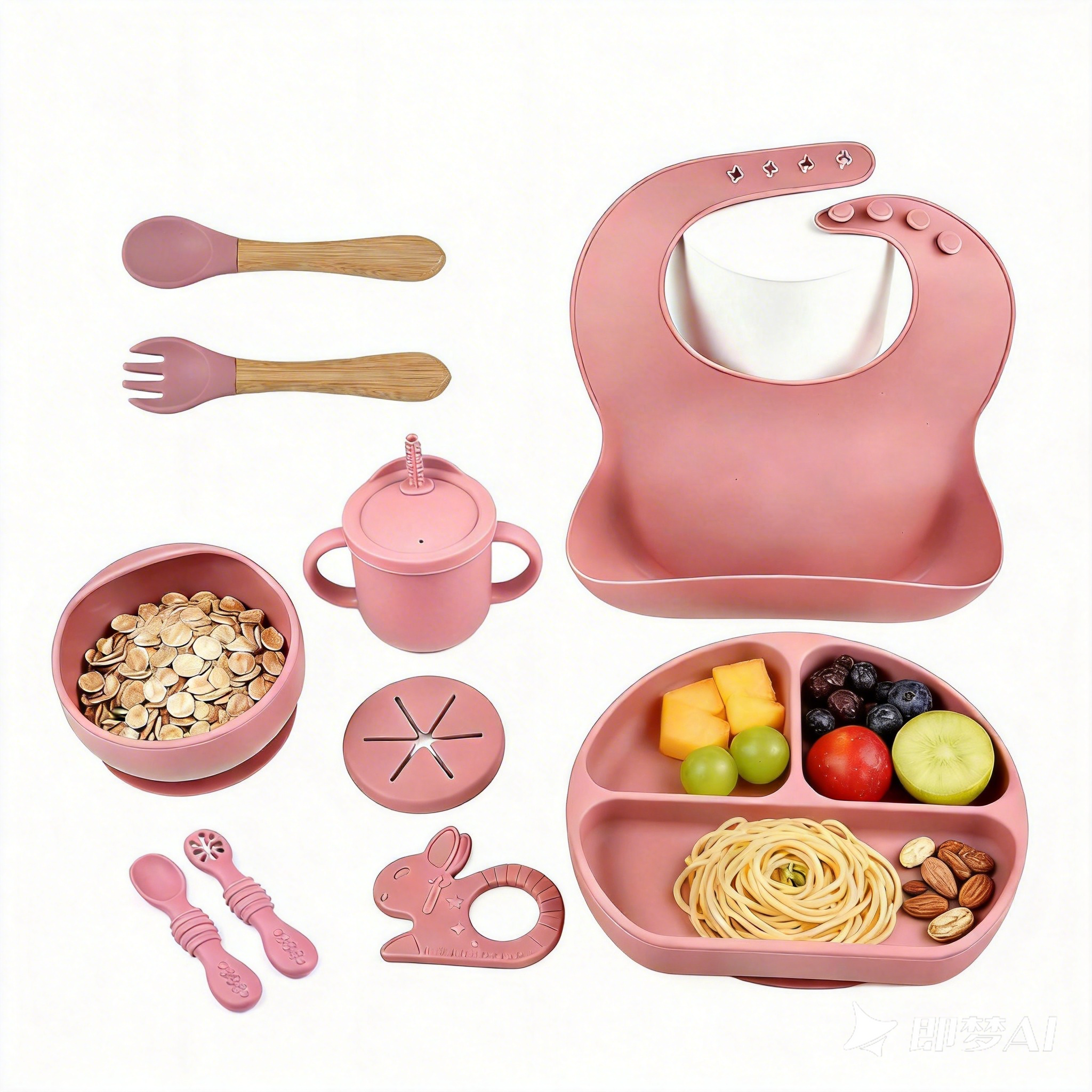 Baby Led Weaning Set - 9PCS Baby Silicone Feeding Set |