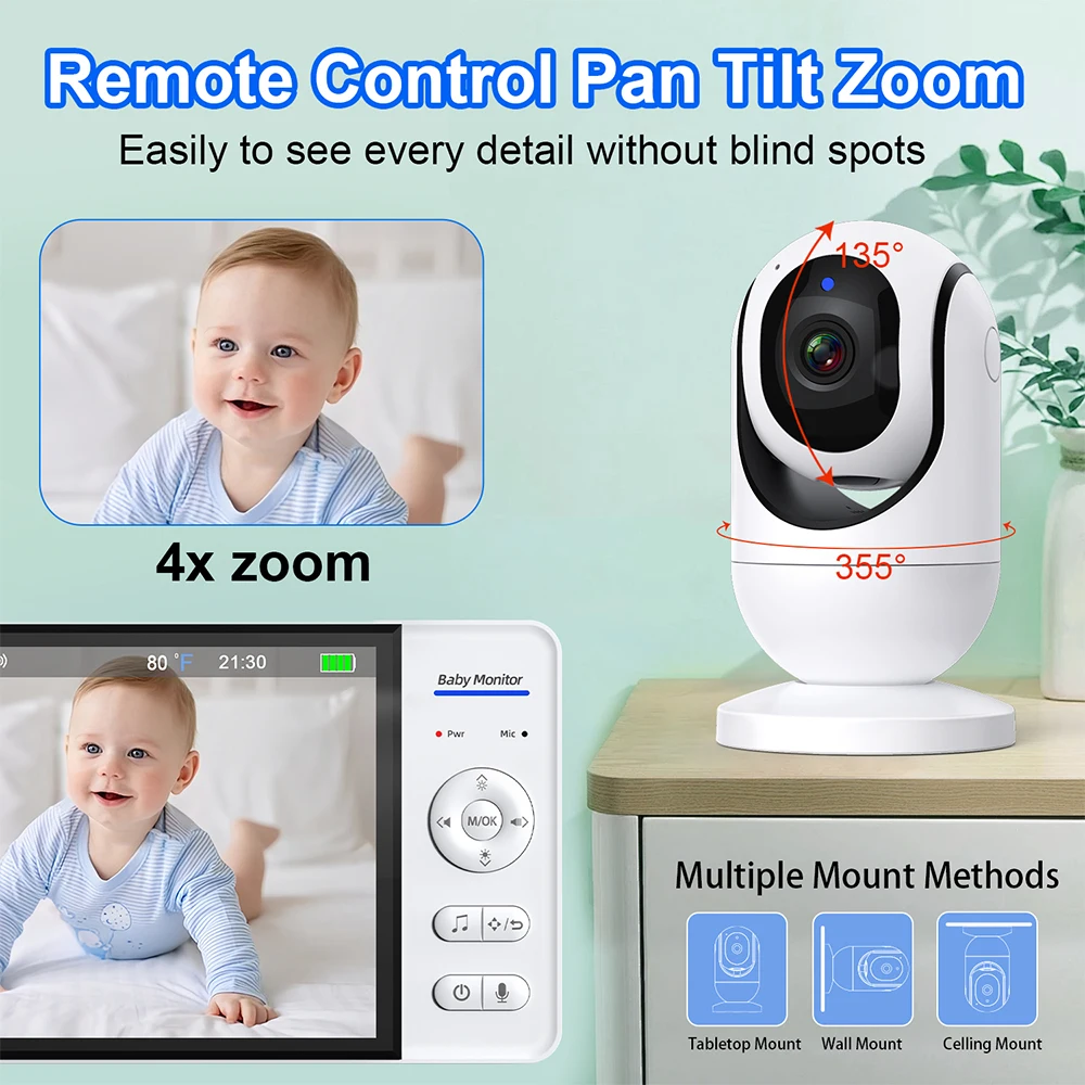 7.0'' Video Baby Monitor 720P  - Baby Monitor Sensor 리뷰 및 가격