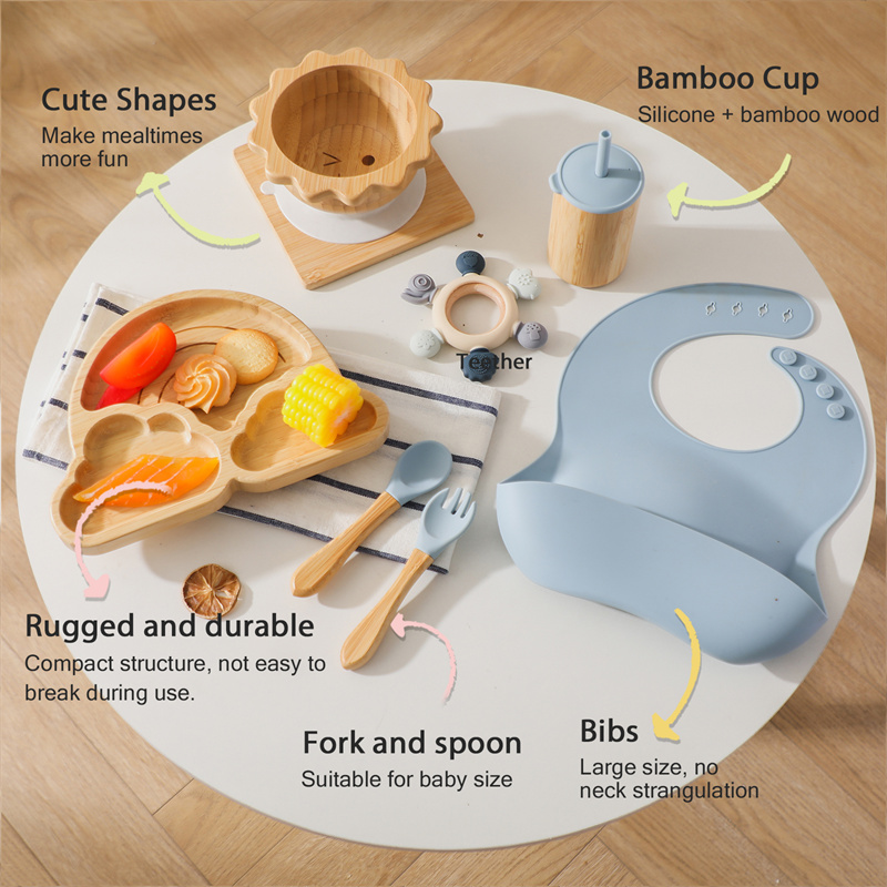 7pcs Silicone Baby Feeding Set - Baby Products Useful 리뷰 및 가격
