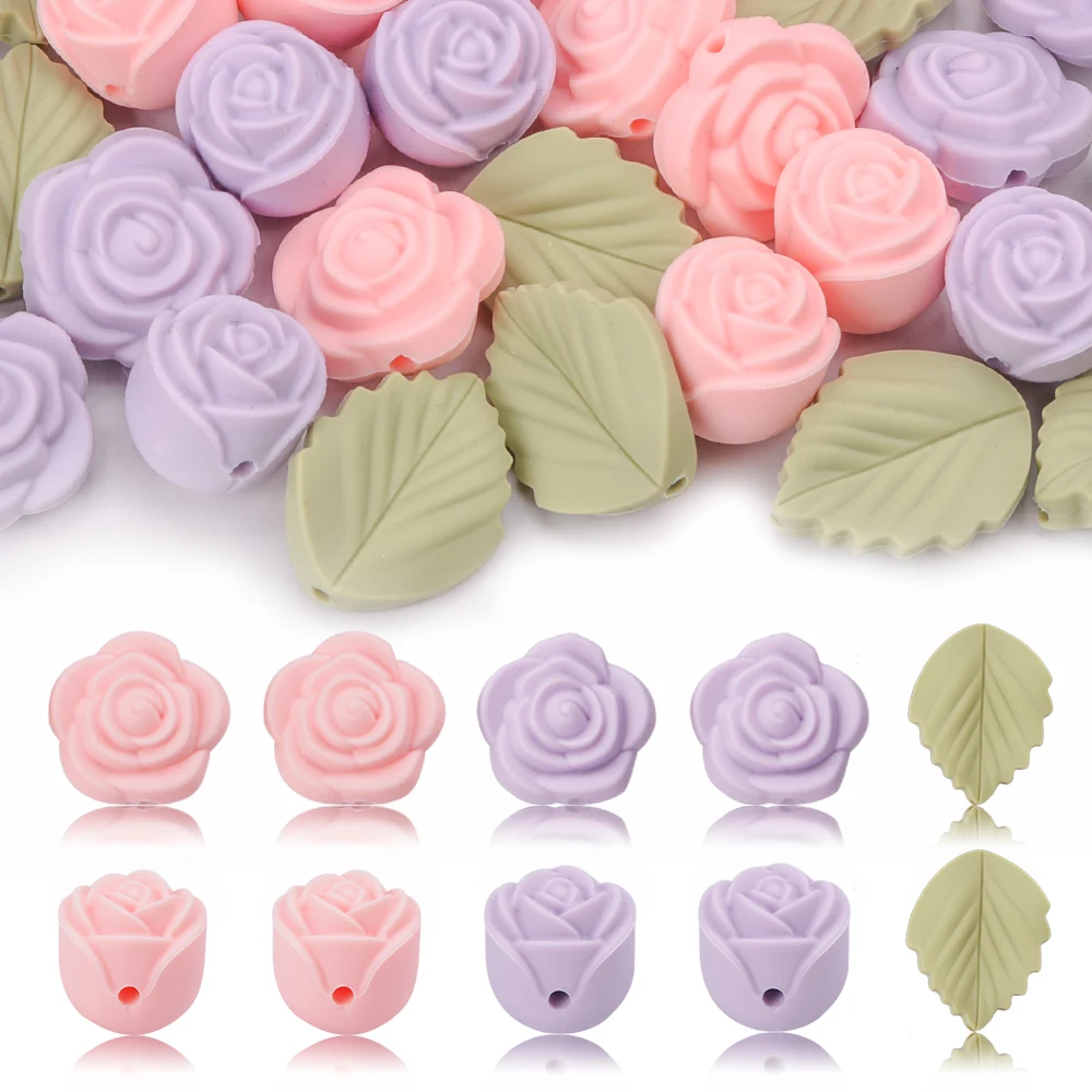 LOFCA 30Pcs Rose Silicone Bead - Baby Products List 리뷰 및 가격