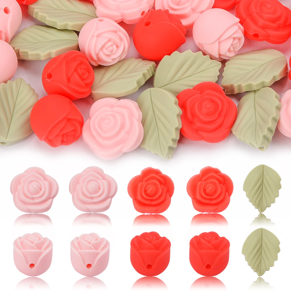 LOFCA 30Pcs Rose Silicone Bead - Baby Products List 리뷰 및 가격