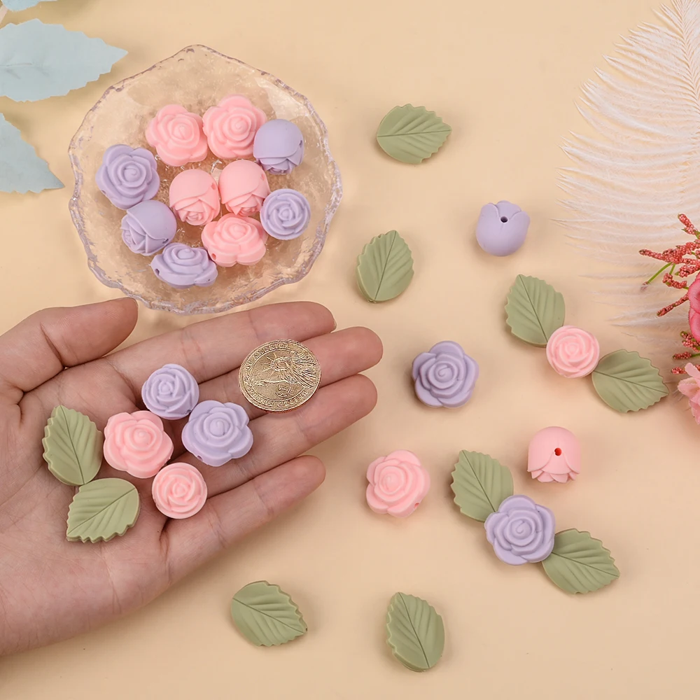 LOFCA 30Pcs Rose Silicone Bead - Baby Products List 리뷰 및 가격