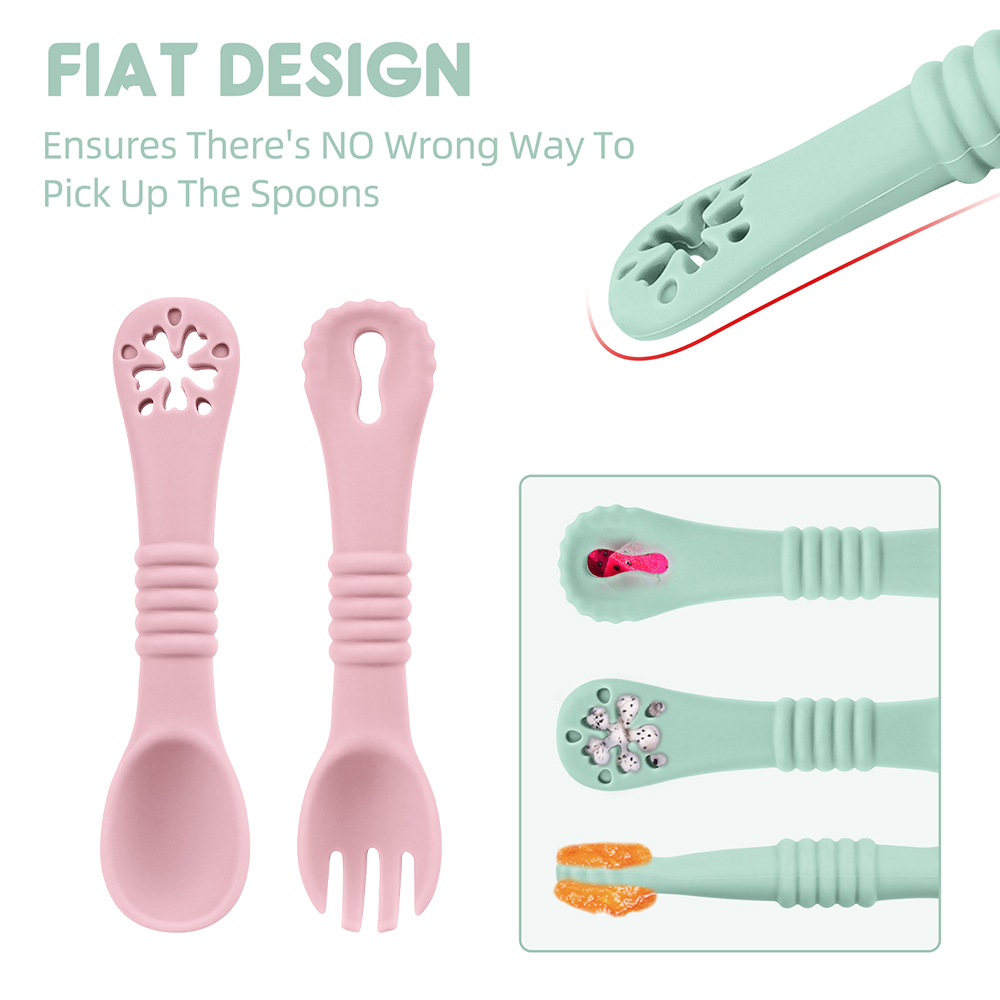 2PCS/Set Silicone Baby Spoons  - Baby Led Weaning Set 리뷰 및 가격