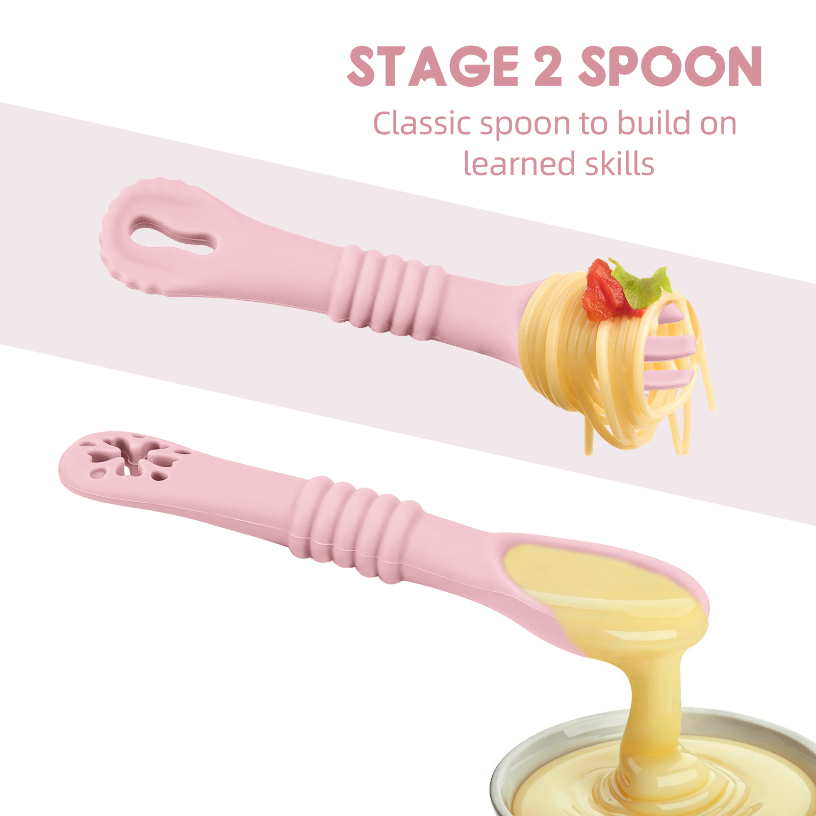 2PCS/Set Silicone Baby Spoons  - Baby Led Weaning Set 리뷰 및 가격