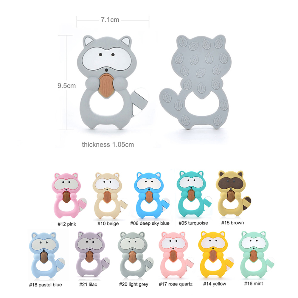 1PC Raccoon Silicone Teether T - Baby Products List 리뷰 및 가격