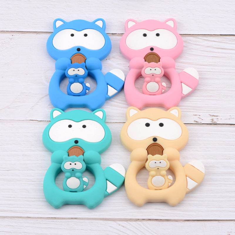 1PC Raccoon Silicone Teether T - Baby Products List 리뷰 및 가격