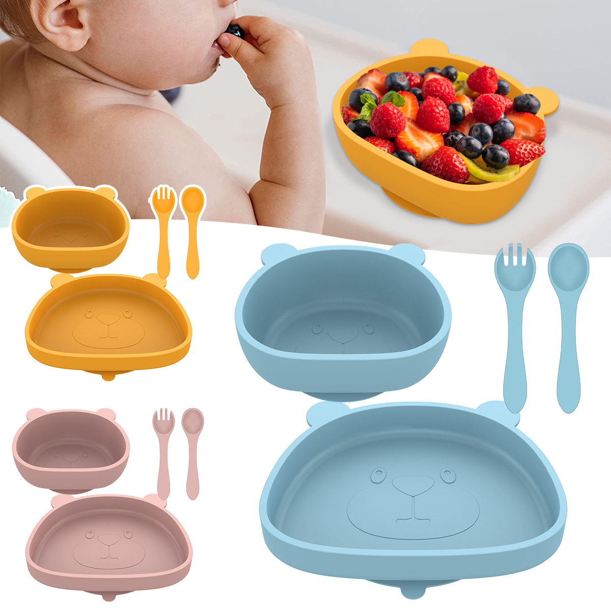 Baby Plate and Bowl Set with S - Baby Led Weaning Set 리뷰 및 가격