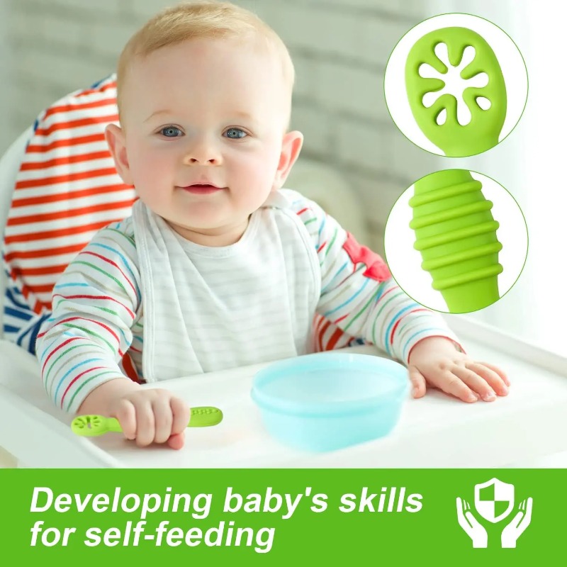 2PCS/Set Silicone Baby Spoons  - Baby Led Weaning Set 리뷰 및 가격