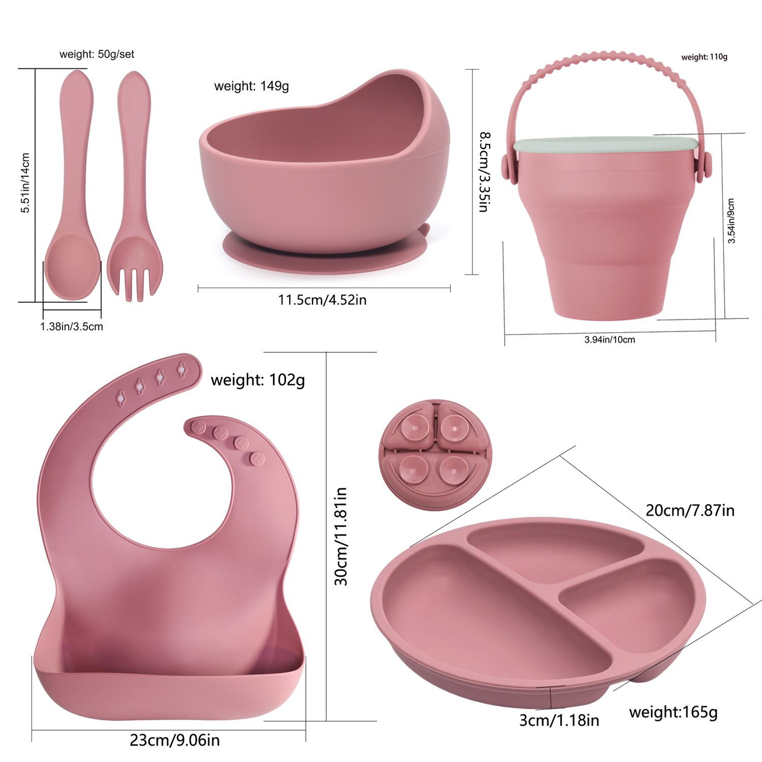 Silicone Baby Feeding Set, Bab - Baby Led Weaning Set 리뷰 및 가격