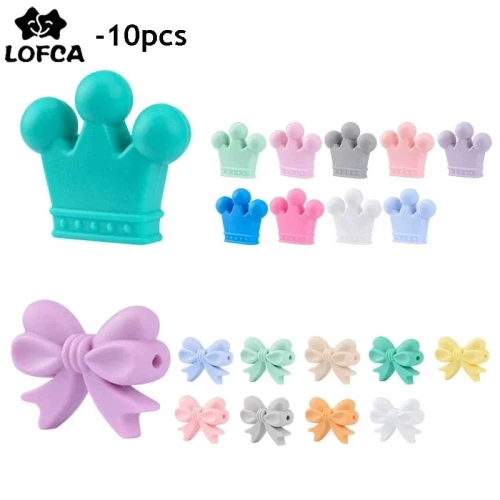 LOFCA 10pcs/lot Silicone Crown - Baby Products List 리뷰 및 가격